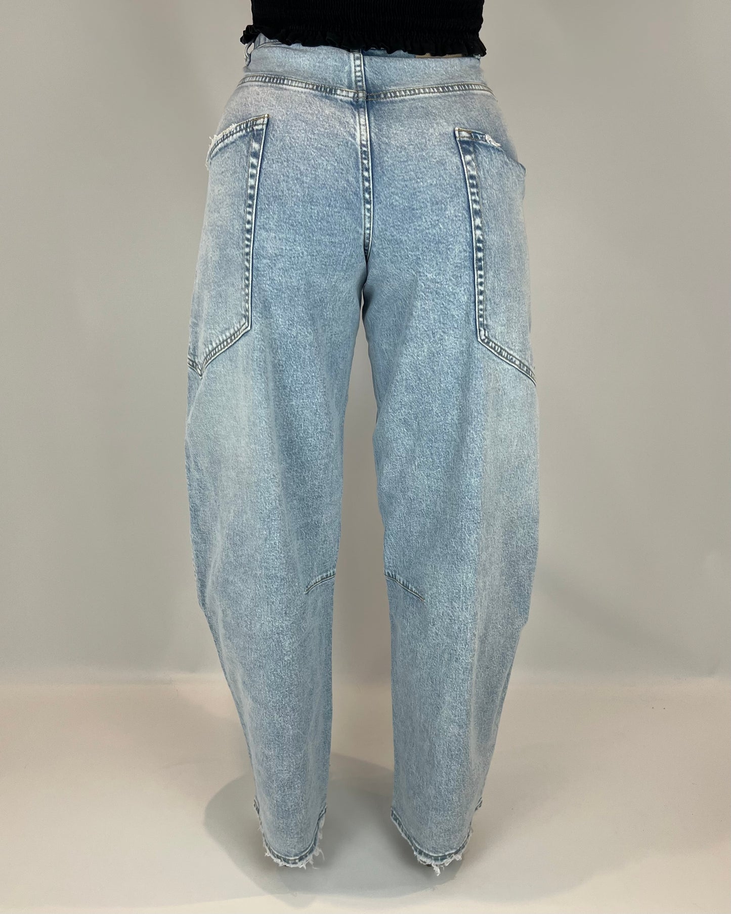 Balloon Cargo Jeans - Light Blue