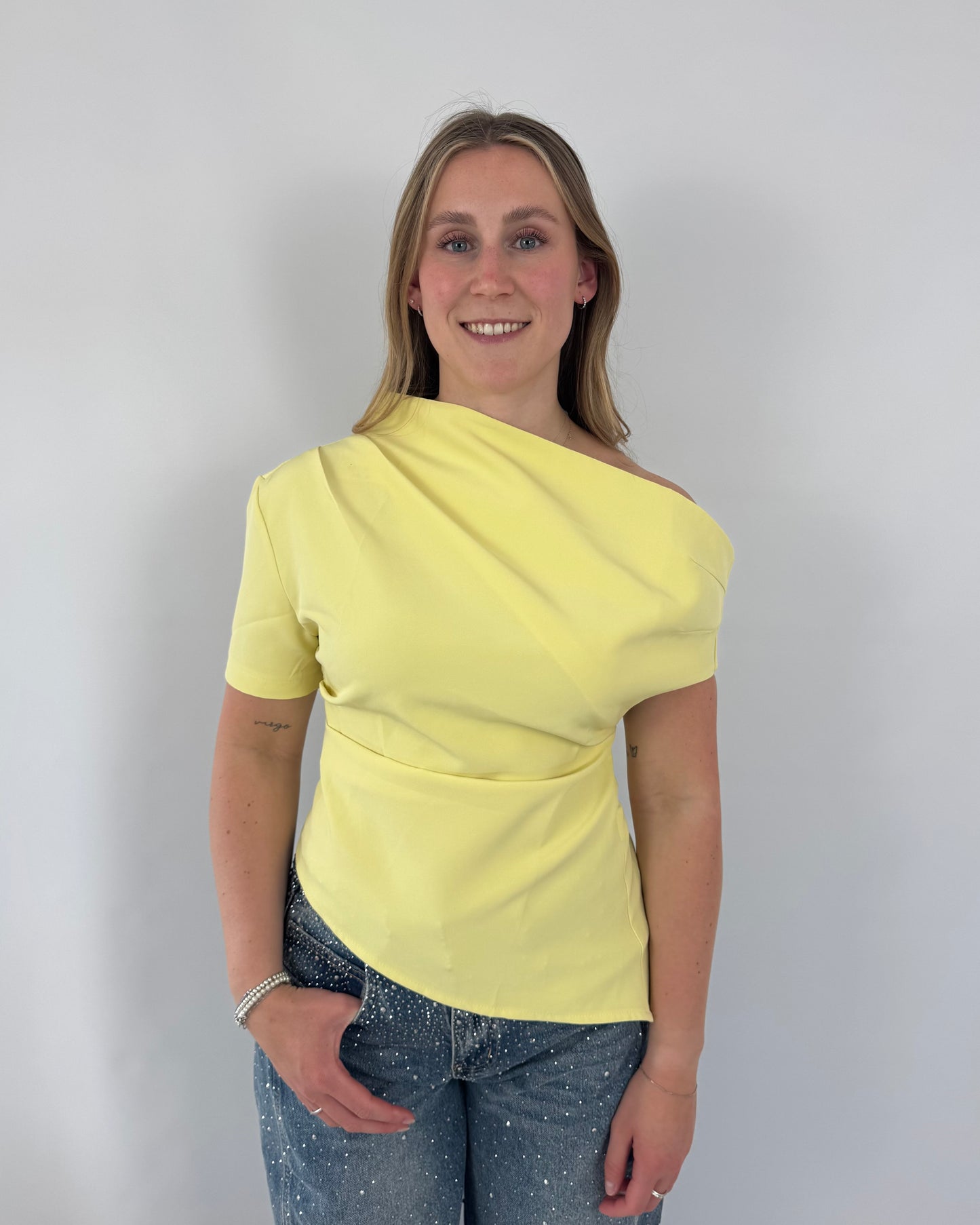 One Shoulder Top - Yellow