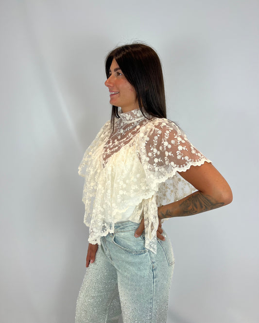 Lace Top - Beige