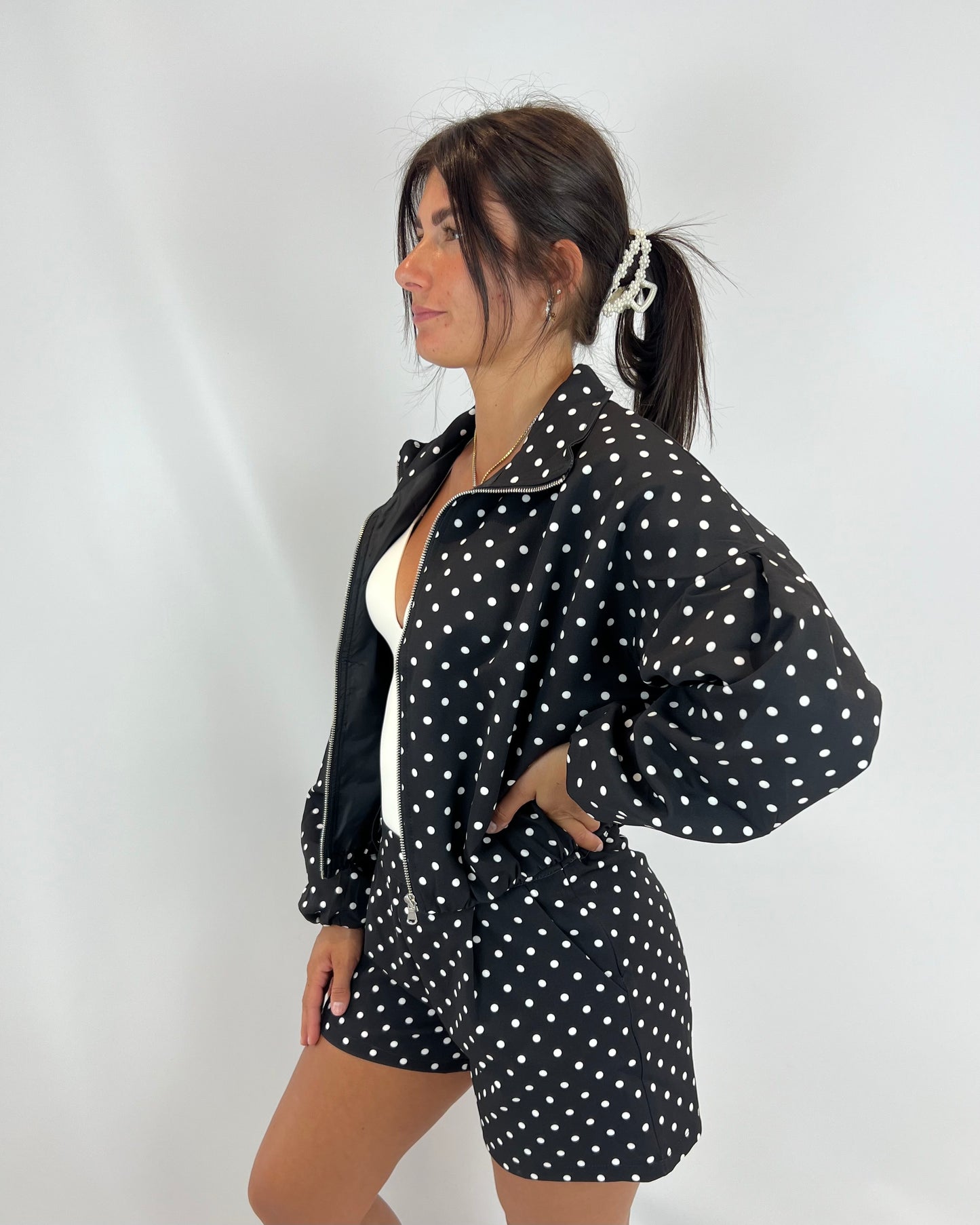 Polka Dot Jacket - Black