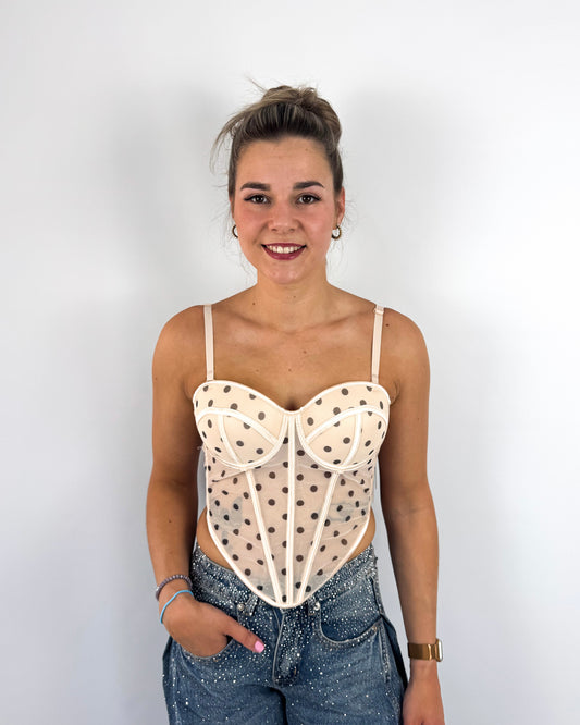 Polka Dot Corset Top