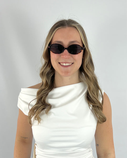 Oval Brown Sunglasses