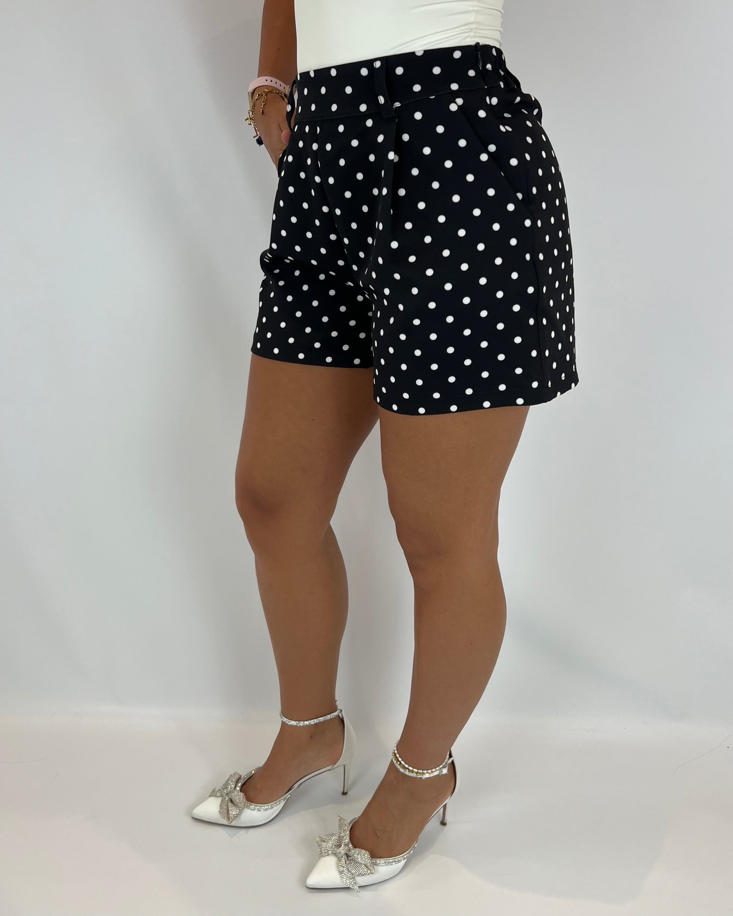 Polka Dot Shorts - Black