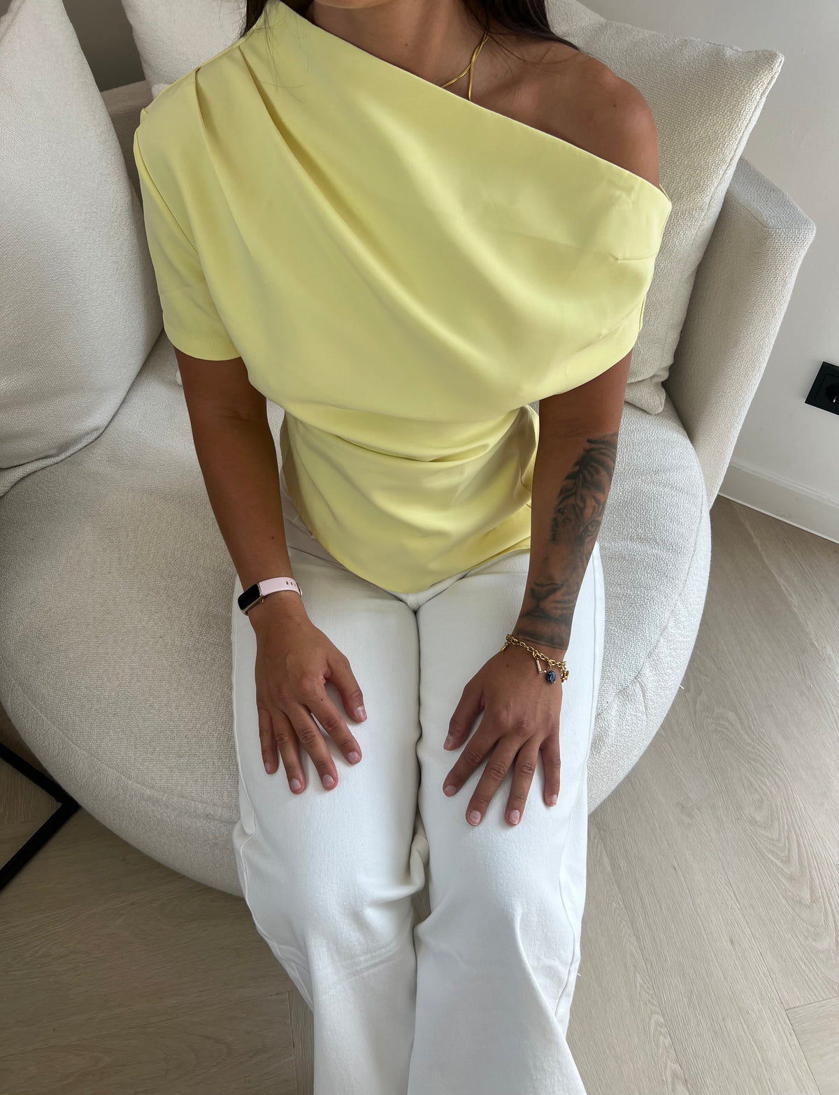 One Shoulder Top - Yellow