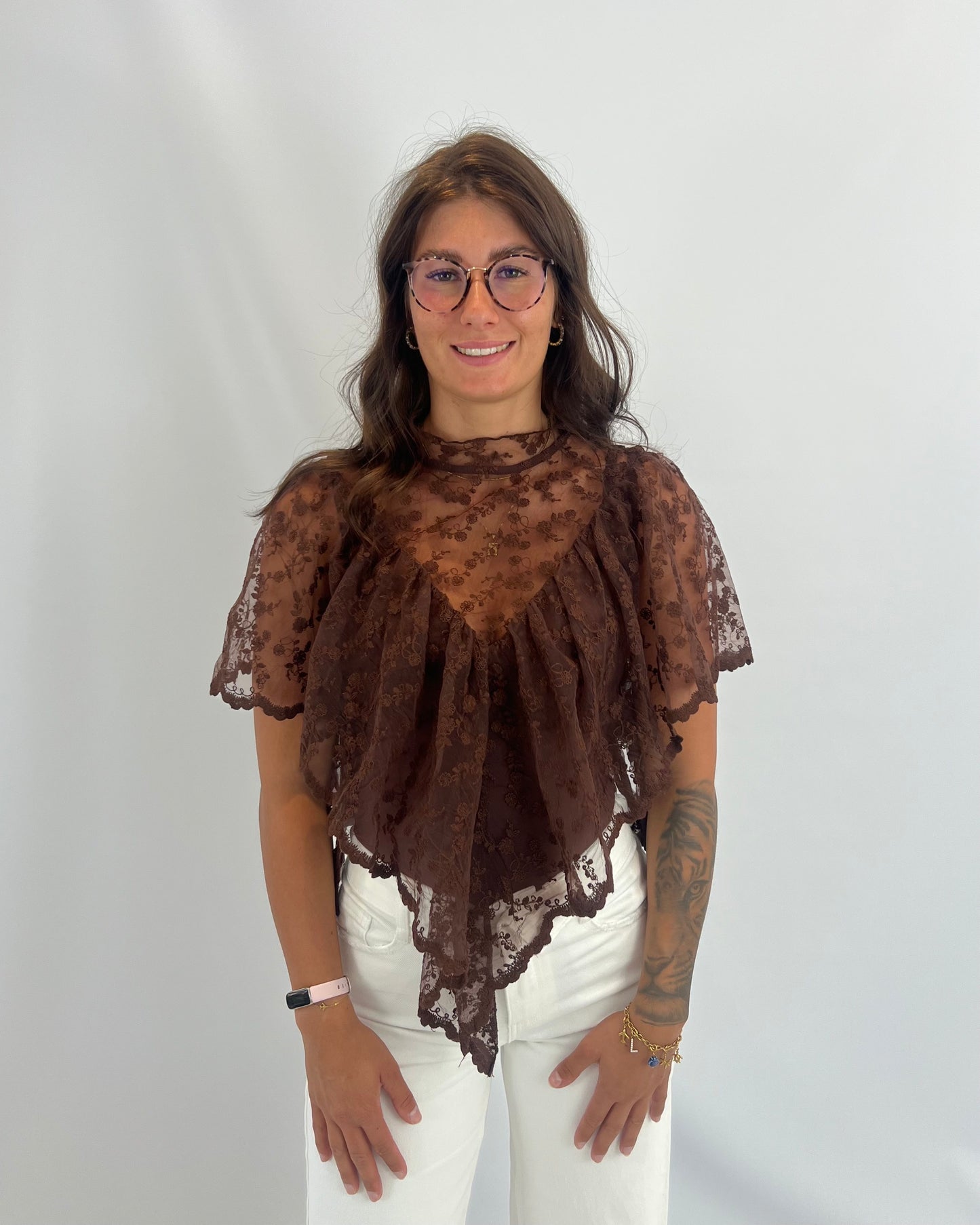 Lace Top - Brown