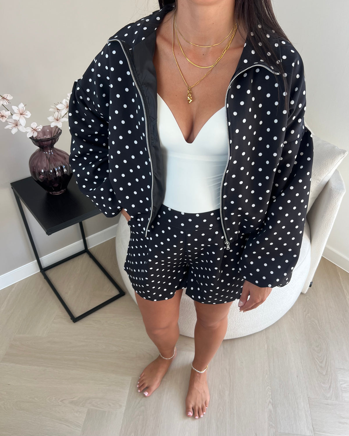 Polka Dot Jacket - Black