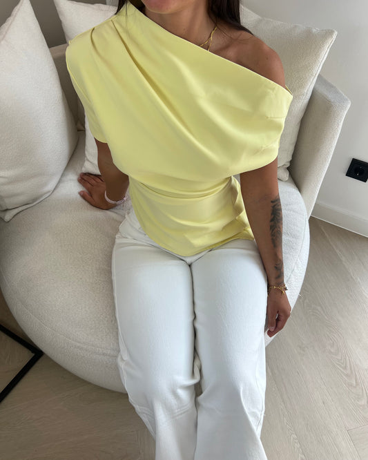 One Shoulder Top - Yellow