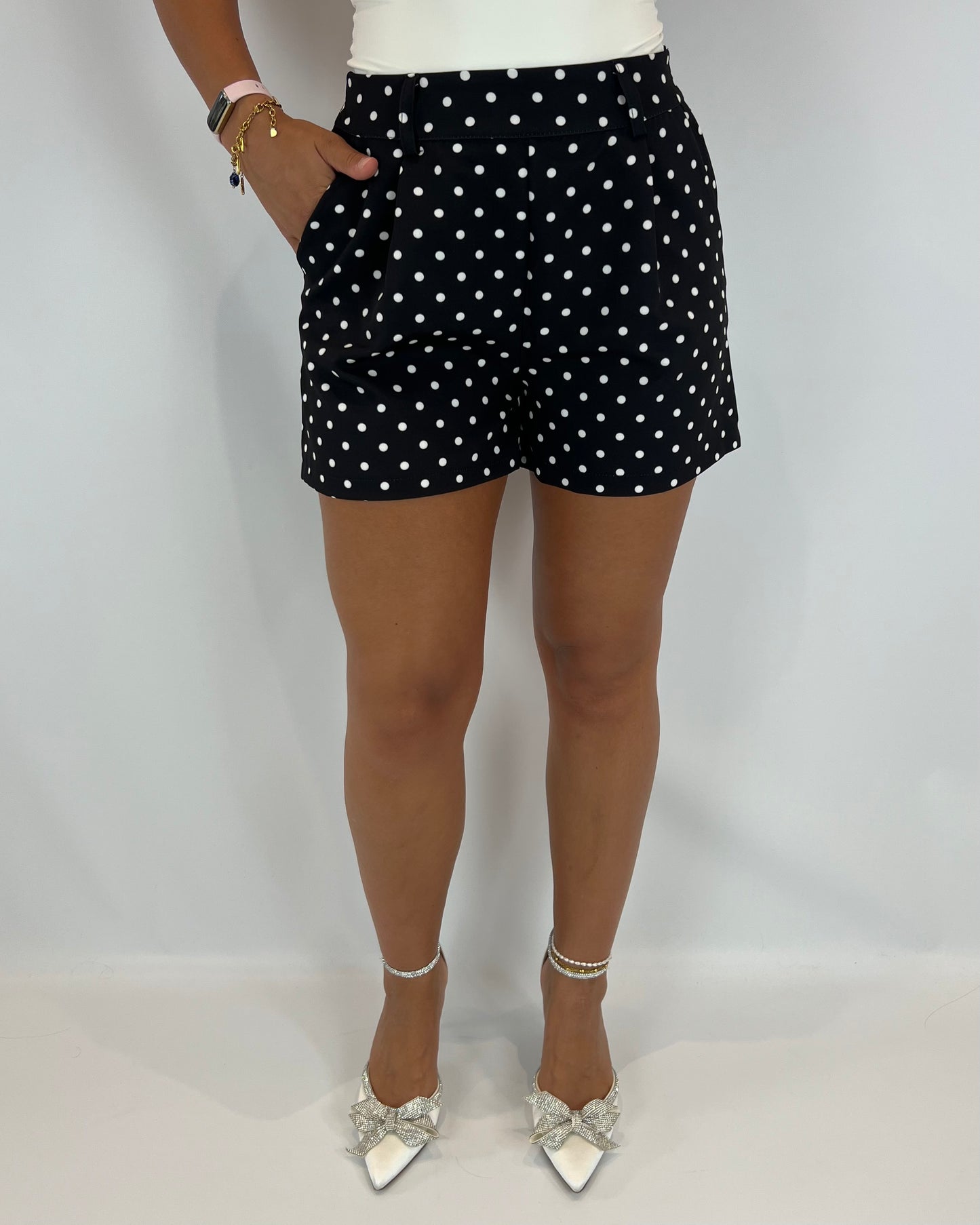 Polka Dot Shorts - Black