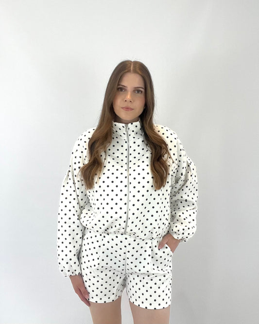 Polka Dot Jacket - White
