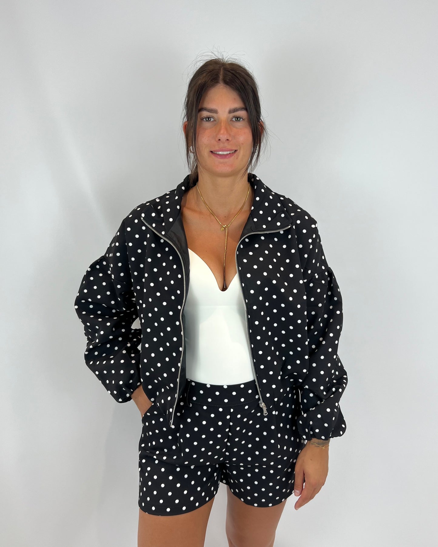 Polka Dot Jacket - Black