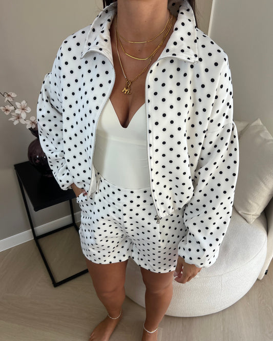 Polka Dot Jacket - White