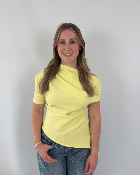 One Shoulder Top - Yellow